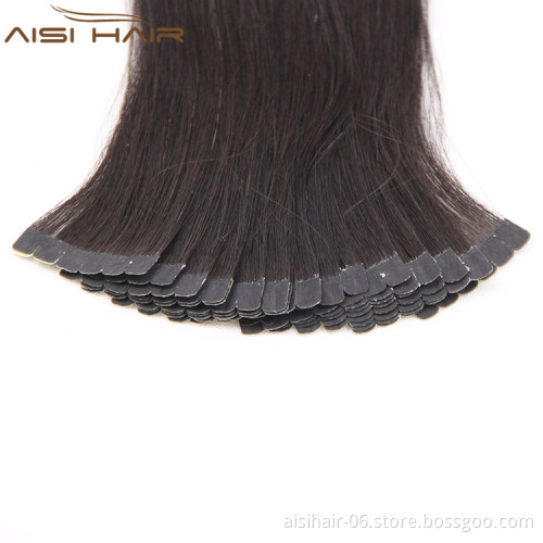 Aisi Hair 2018 Wholesale 10A Grade Brazilian Hair Extensions Tape Human Hair Extensions
